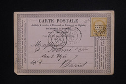 FRANCE - Cérès 15c ( GC 1769 ) Sur Carte Précurseur De Le Havre Pour Paris - L 129044 - Precursor Cards