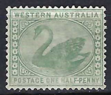 AUSTRALIE Occidentale Ca.1890: Le Y&T 42 Neuf(*), Var. "vert Pâle" - Oblitérés