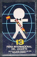 Sello Viñeta  VALENCIA 1974, 13 Feria Internacional Del JUGUETE, Label, Cinderella ** - Errors & Oddities