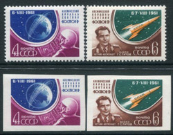 SOVIET UNION 1961 Launch Of Vostok 2 MNH / **.  Michel 2521-22 A+B - Nuovi