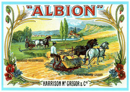 ALBION  HARRISON Mc GREGOR  Machines De Récolte   Matériel Agricole N°72  éditions Centenaire .  (Recto-verso) - Autres & Non Classés