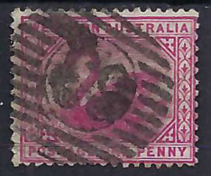 AUSTRALIE Occidentale Ca.1900: Le Y&T 43 TB Obl. Chiffres "63", Var. "rose Carminé" - Oblitérés