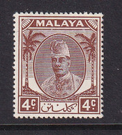 Malaya - Kelantan: 1951/55   Sultan Ibrahim    SG64    4c     MH - Kelantan