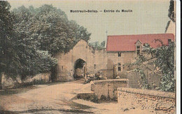 MONTREUIL -BELLAY. - Entrée Du Moulin. Carte Toilée RARE - Montreuil Bellay