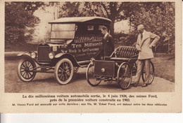 Mr.HENRI FORD & Mr. EDSEL FORD - 1924 - AUTOMOBILE - - Autres & Non Classés
