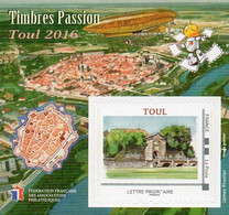 FRANCE 2016 BLOC FFAP "TIMBRES PASSION TOUL 2016" "Porte De Metz" N° 01243 - FFAP