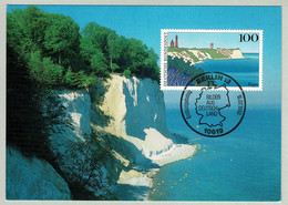 Deutschland 1993, Karte Ersttag Rügen, Kreide-Kliffküste - Inseln