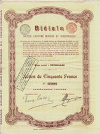 - Titre De 1904 - Biélaïa Société Anonyme Minière Et Industrielle (Donetz)  - N° 75014 - Russie