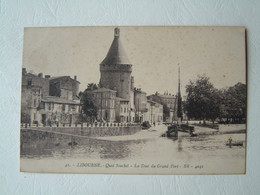 7A 216 CPA 1915 - AUTRE VUE N° 2 - 33 LIBOURNE - QUAI SOUCHET - LA TOUR DU GRAND PORT - ANIMATION. BATEAUX - Libourne