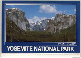 YOSEMITE NATIONAL PARK YOSEMITE VALLEY FROM WAWONA TUNNEL EL CAPITAN ON THE LEFT BRIDALVEIL FALL TO THE RIGHT - Yosemite