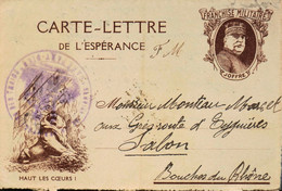 Carte Lettre De L'Espérance / Franchise Militaire "JOFFRE" - Tampon Du Sce De La Désinfection Des Trains - BE - Cartas