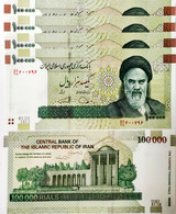 Iran, 100000 100.000 Rials, 2019, P-151e, Consecutive 5 Pcs,  UNC - Iran