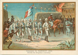 Themes Div-ref LL552 -militaires Militaria- Illustrateur G Germain  Campagne Du Dahomey-1893-entree Du Drapeau A Abomey - Dahomey