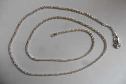 Neuf - Collier Chaîne Argent 925 Ras De Cou 45 Cm Torsadée Silver Rock 1,5 Mm Shiny Très Brillante - Collares/Cadenas