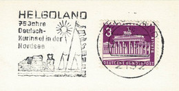 Deutsche Bundespost 1965, Flaggenstempel Helgoland, Kurinsel, Nordsee - Eilanden