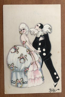 ARTIST SIGNED CHIOSTRI GLAMOUR COPPIA COUPLE PIERROT BALLERINI € FRATTINI SERIE N 165 1925 - Chiostri, Carlo