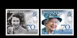 TRISTAN Da CUNHA 2022 FAMOUS PEOPLE Platinum Jubilee Of Her Majesty QUEEN ELIZABETH II - Fine Set MNH - Tristan Da Cunha