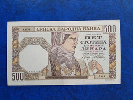 Banknotes SERBIA 500 DINARA VF/EF  БЕОГРАД, 1 НОВЕМБАР 1941 - Serbia