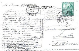 Spain & Marcofilia, La Coruna, Avenida De La Marina, Lisboa 1951 (40) - 1951-60 Cartas