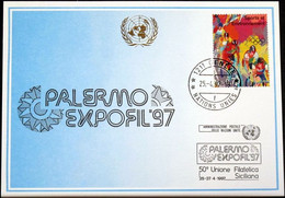 UNO GENF 1997 Mi-Nr. 279 Blaue Karte - Blue Card - Cartas & Documentos