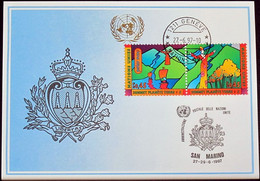 UNO GENF 1997 Mi-Nr. 282 Blaue Karte - Blue Card - Lettres & Documents