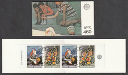 Greece 1989 Europa Cept Booklet - 2 Sets 2-Side Perforated CTO First Day Cancel With Gum - Markenheftchen