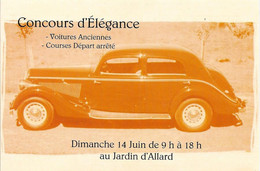 Concours D'Elégance - Voitures Anciennes - Courses Départ Arrêté - Dimanche 14 Juin Au Jardin D'Allard - Montbrison