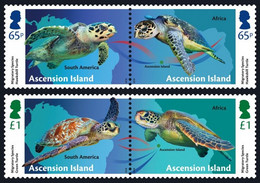 ASCENSION ISLAND 2018 FAUNA Animals TURTLES - Fine Set MNH - Ascension (Ile De L')