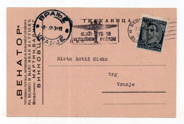 1934. KINGDOM OF YUGOSLAVIA,SERBIA,BELGRADE,VENATOR,ARMS AND AMMUNITION TRADER,VINKOVCI,CORRESPONDENCE CARD,USED - Yugoslavia
