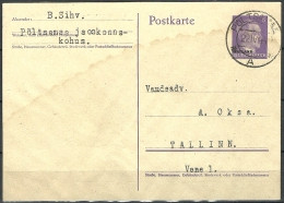Estland Estonia 1944 Post Card Ostland O PÕLTSAMAA - Ocupación 1938 – 45