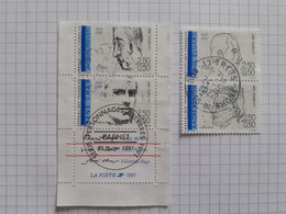N° 2681-2682 2685-2686 - Série Personnages Célèbres 1991 X 4 + CAD 23-02-1991 - Used Stamps