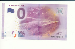 Billet Touristique  0 Euro - LA MER DE GLACE - UEAH - 2017-1 - N° 4002 - Billet épuisé - Other & Unclassified