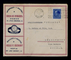 Gc6993 BULGARIE Horlogerie Clocks Publicitary Cover Mailed 1942 Lenoirmont - Horlogerie