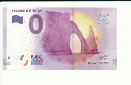 Billet Touristique  0 Euro - FALAISE D'ÉTRETAT - UEJW - 2017-1 - N° 2702 - Billet épuisé - Other & Unclassified