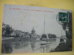 33 6391 CPA 1907 - 33 LIBOURNE - BORDS DE L'ISLE - GRAND PORT ET ALLEES SOUCHET  - ANIMATION. BATEAUX. - Libourne