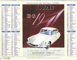 CALENDRIER VOITURE CITROEN DS 19, TRANSISTOR PHILIPS, CALENDRIER EN SUPERBE ETAT, OBERTHUR NORD 2020 -  COMPLET, - Grand Format : 2001-...