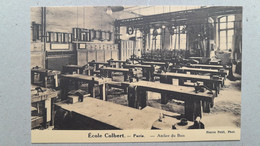 CPA - 75 - PARIS -  Ecole Colbert - Atelier Du Bois - Schools