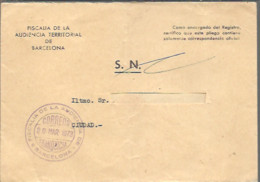 GOMIGRAFO  1973  FISCALIA DE LA AUDIENCIA DE BARCELONA - Franquicia Postal