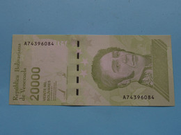 20000 - Veinte Mil Bolivares 22-01-2019 > Republica Bolivariana De Venezuela ( For Grade, Please See Photo ) ! - Venezuela