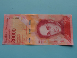 20000 - Veinte Mil Bolivares 13-12-2017 > Republica Bolivariana De Venezuela ( For Grade, Please See Photo ) ! - Venezuela