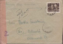 1949. POLSKA.  30 Zl Revolution On Censored Cover To Detmold, Germany Cancelled 1.8.49. Censo... (Michel 498) - JF432078 - Governo Di Londra (esilio)