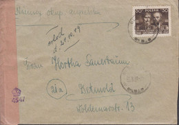 1949. POLSKA.  30 Zl Revolution On Censored Cover To Detmold, Germany Cancelled 1.8.49. Censo... (Michel 498) - JF432078 - Government In Exile In London