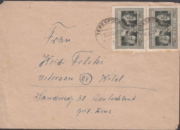 1947. POLSKA.  Pair 5 Zl KULTUR On Cover To Deutschland Cancelled TERESPOLPOM 19.8.47. (Michel 458) - JF432083 - Londoner Regierung (Exil)