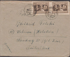 1947. POLSKA.  Pair 5 Zl KULTUR Imperforated On Cover To Deutschland Cancelled TERESPOLPOM 6.... (Michel 466) - JF432085 - Regering In Londen(Ballingschap)