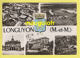 54 MEURTHE ET MOSELLE / LONGUYON / CARTE MULTIVUES ET ARMOIRIES / 1958 - Longuyon