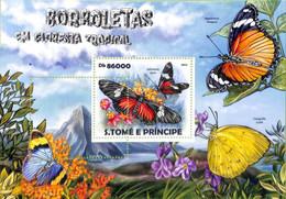 A8565- S.TOME -ERROR MISPERF  Stamp Sheet - 2015 Insects, BUTTERFLIES - Schmetterlinge