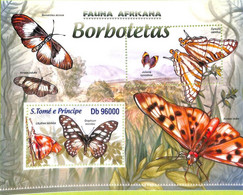 A8567- S.TOME -ERROR MISPERF  Stamp Sheet - 2013 Insects, BUTTERFLIESa - Schmetterlinge