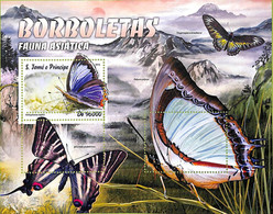 A8570- S.TOME -ERROR MISPERF  Stamp Sheet - 2016 Insects, BUTTERFLIES - Papillons