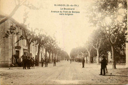 St Andiol * Le Boulevard * Avenue Du Pont De Bonpas , Vers Avignon * Villageois - Autres & Non Classés