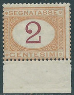 1870-74 REGNO SEGNATASSE 2 CENT MNH ** - I38-2 - Taxe